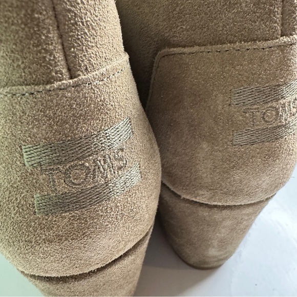 Toms Desert Women's Brown Suede Lace Up Wedge Ankle Bootie Boots Size 10 741115 - Picture 5 of 9